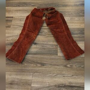 Brown Suede Chaps Leather Adjustable